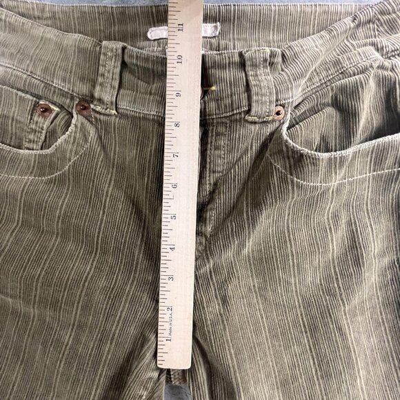 Z Cavaricci Pants Womens 12 Brown Corduroy Straight Leg Stretch Retro Y2K Style - Picture 7 of 16